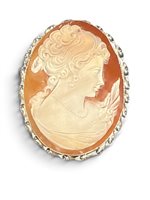 Spilla Mandile 1922 Donna Cammei  in Argento Conchiglia 2MSPCM45.3.26